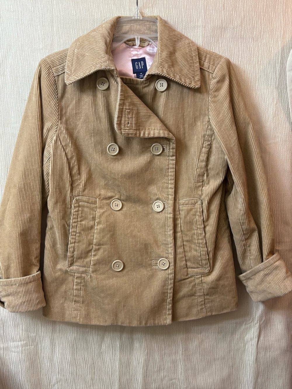 Y2K Gap Corduroy Pea Coat size medium